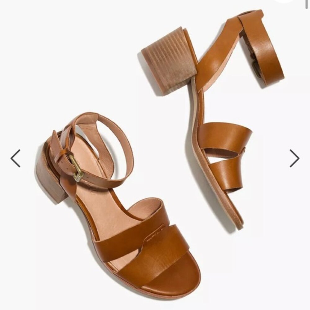 MADEWELL Kate Leather Heel Sandal - Size 10 - Picture 2 of 8